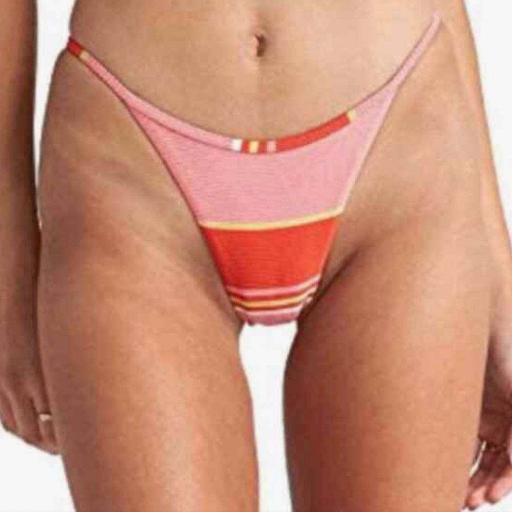 Billabong Pink and Red Bikini Bottom